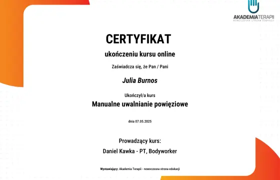 Certyfikat Żywienia Sportowego