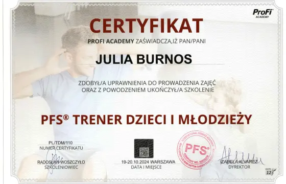 Certyfikat Treningu HIIT